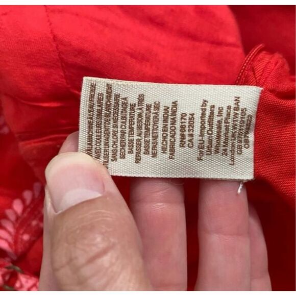 Free People REVOLVE Linen Jumpsuit Red Feel The Sun Size 4 - Picture 9 of 10